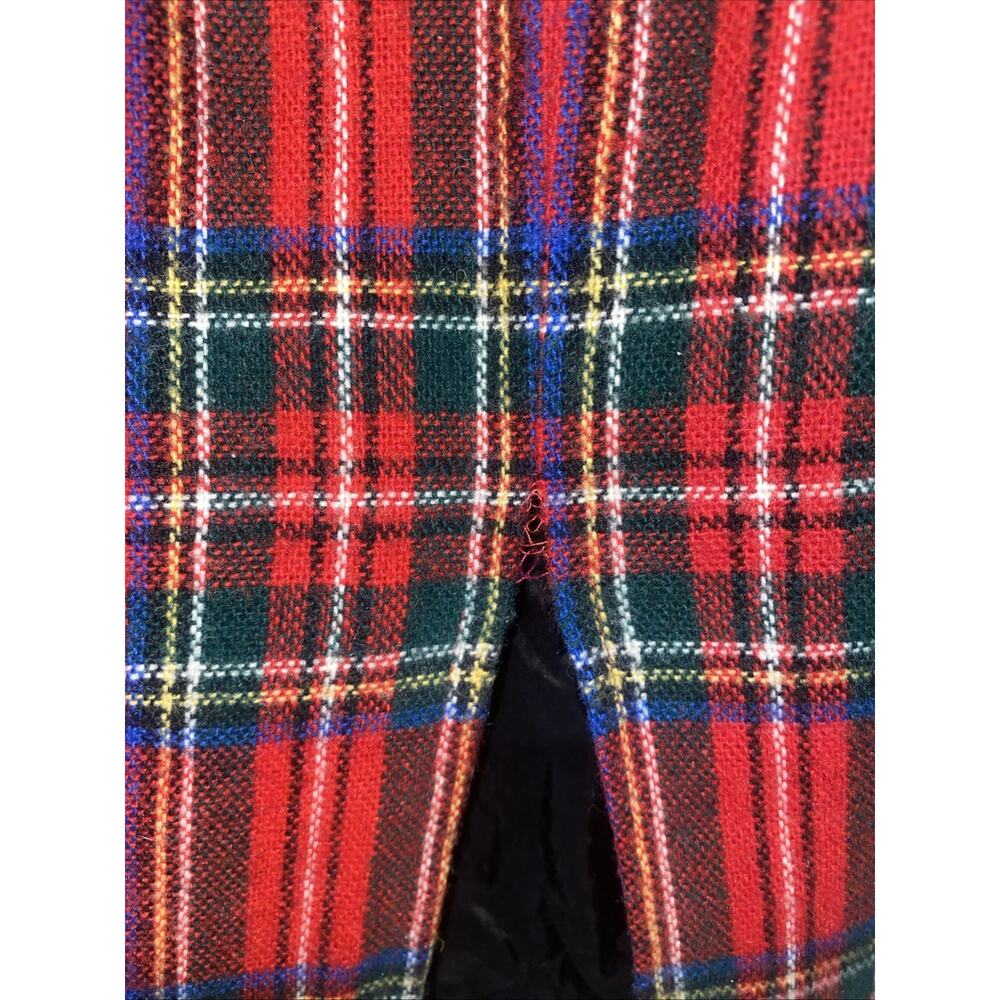 VTG Michele Skirt Women’s Red Plaid Wool Blend Lined Preppy USA Union Sz 8 Med - Picture 5 of 7